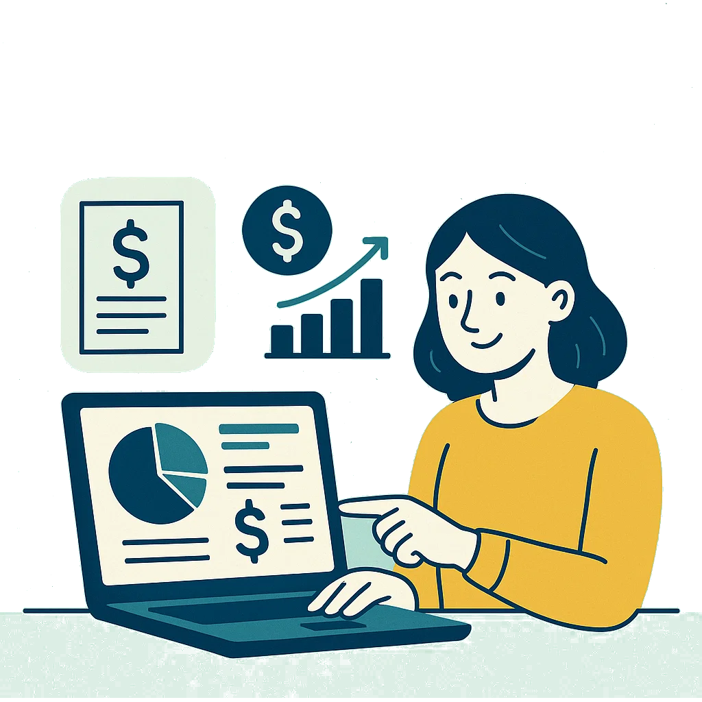 Ícone de gestão financeira